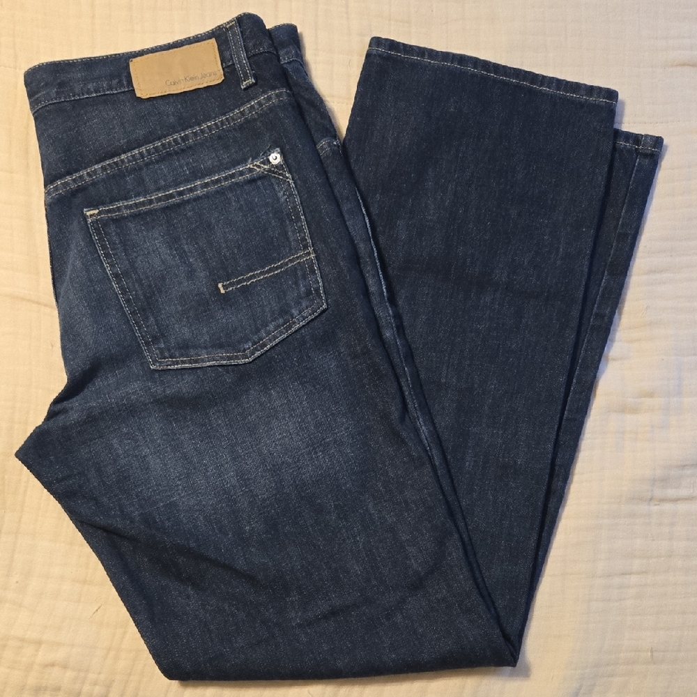 Calvin Klein Men's Deep Indigo Straight Jeans
